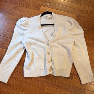 Tuckernuck Women's Cream Cardigan Sweater size Large